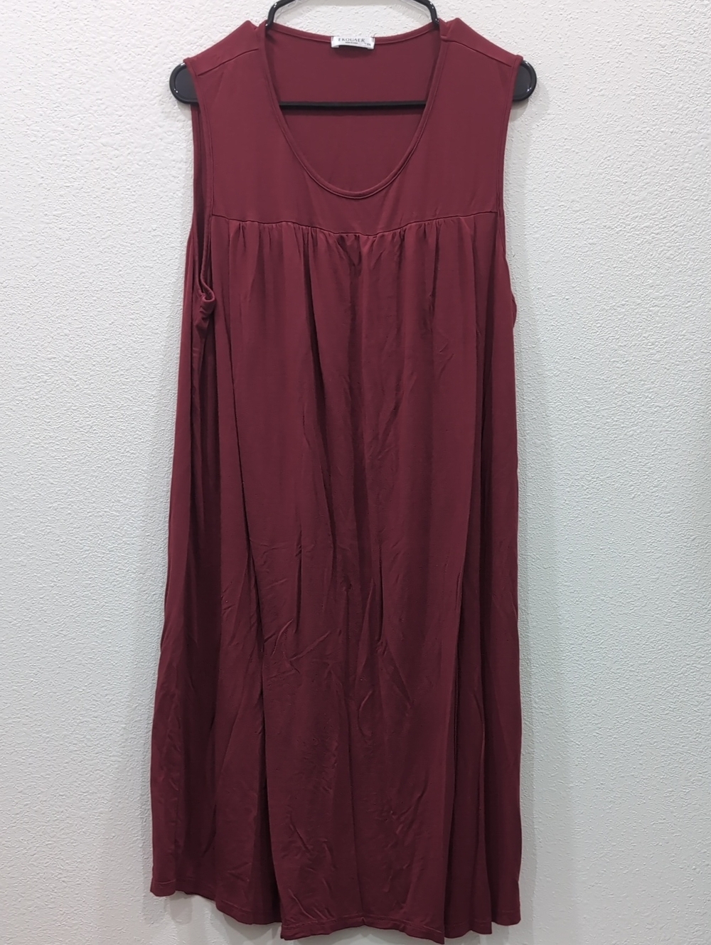 Sleeveless Scoop-Neck Tunic Dress in Burgundy by Sonoma